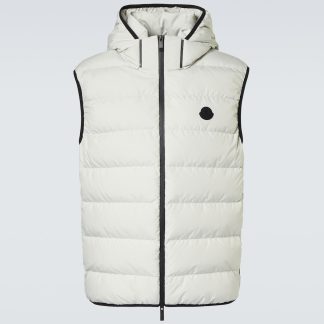 replica designer Moncler Gilet in piuma d'oca Valmasque grigio