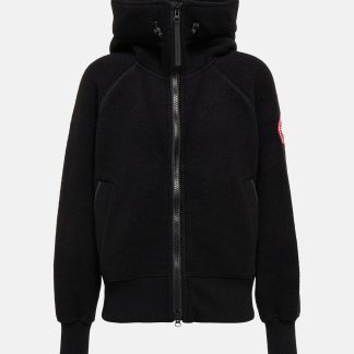 replica di lusso Canada Goose Giacca bomber in pile Chilliwack in nero