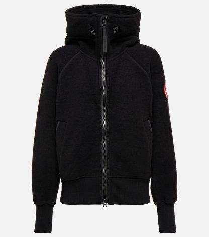 replica di lusso Canada Goose Giacca bomber in pile Chilliwack in nero