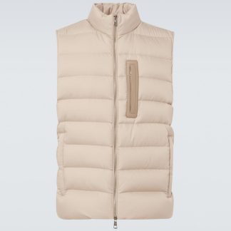 vendita calda di lusso Moncler Gilet in piuma d'oca Giaf in beige