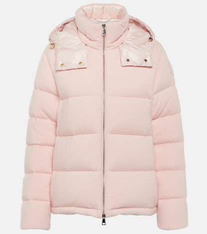 vendita calda di lusso Moncler Piumino Arimi in lana e cashmere rosa